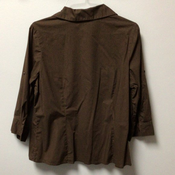 St. John's Bay - Dark brown blouse - Picture 2 of 9